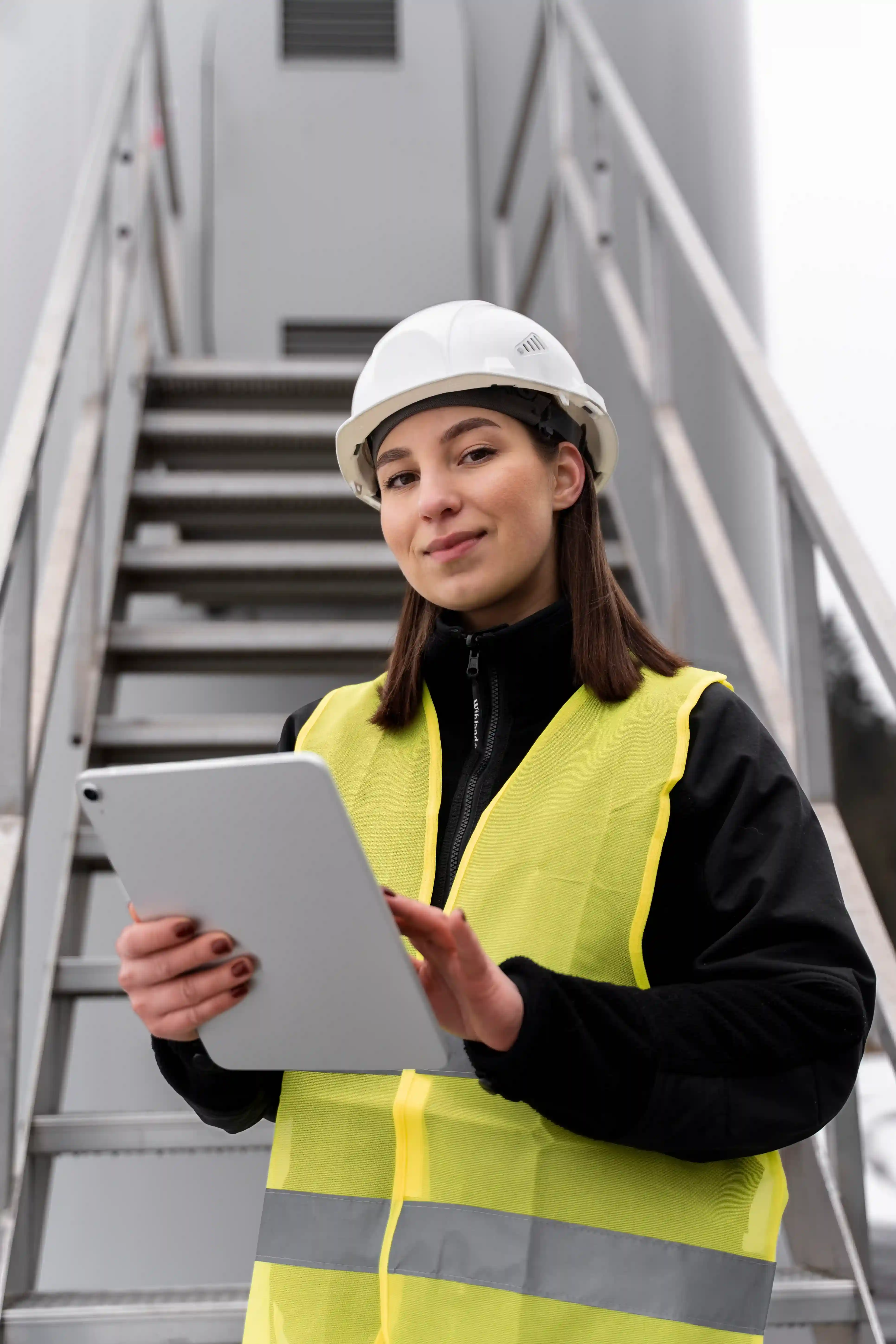 Industrial worker on factory floor